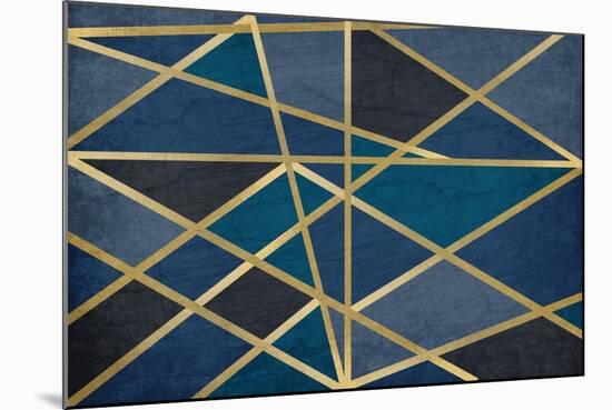 Gold and Blue Maze-Kimberly Allen-Mounted Art Print