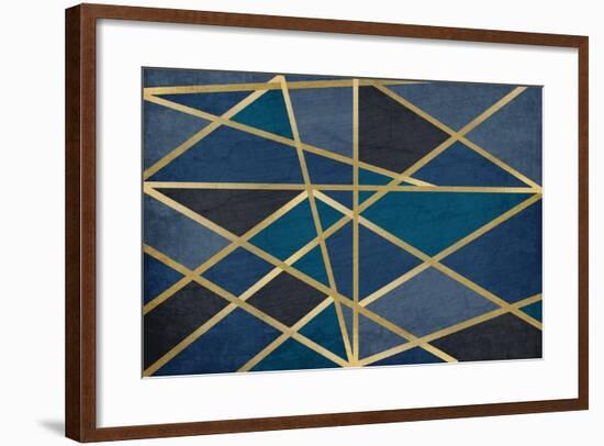 Gold and Blue Maze-Kimberly Allen-Framed Art Print