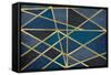 Gold and Blue Maze-Kimberly Allen-Framed Stretched Canvas