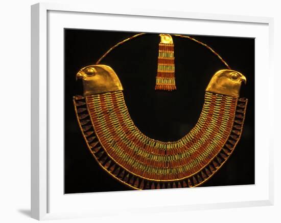 Gold and Fiance Beaded Necklace, Cairo, Egypt-Claudia Adams-Framed Photographic Print