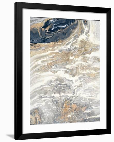 Gold And Gray Oasis-Roberto Gonzalez-Framed Art Print