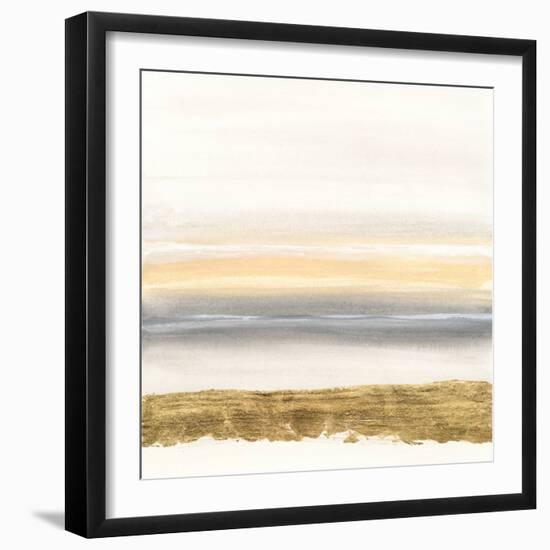 Gold and Gray Sand III-Chris Paschke-Framed Art Print