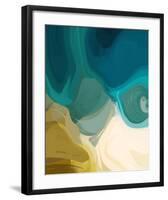 Gold and Greens III-null-Framed Art Print