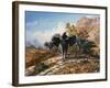 Gold and Ivory, Elephants Charging-Thomas Baines-Framed Art Print