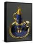 Gold and Matte Blue Candlestick and Candle Snuffer, 1840-null-Framed Stretched Canvas