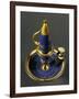 Gold and Matte Blue Candlestick and Candle Snuffer, 1840-null-Framed Giclee Print