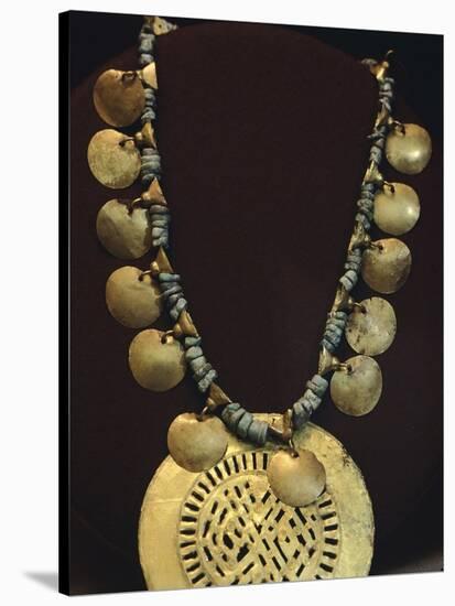 Gold and Precious Stones Necklace Originating from Colombia-null-Stretched Canvas