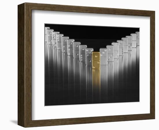 Gold and silver dominoes-null-Framed Photographic Print