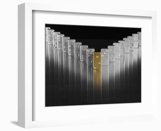 Gold and silver dominoes-null-Framed Photographic Print