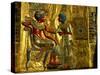 Gold and Silver Inlaid Throne from the Tomb of Tutankhamun, Valley of the Kings, Egypt-Kenneth Garrett-Stretched Canvas