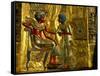 Gold and Silver Inlaid Throne from the Tomb of Tutankhamun, Valley of the Kings, Egypt-Kenneth Garrett-Framed Stretched Canvas