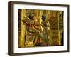 Gold and Silver Inlaid Throne from the Tomb of Tutankhamun, Valley of the Kings, Egypt-Kenneth Garrett-Framed Photographic Print