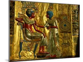 Gold and Silver Inlaid Throne from the Tomb of Tutankhamun, Valley of the Kings, Egypt-Kenneth Garrett-Mounted Photographic Print