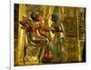 Gold and Silver Inlaid Throne from the Tomb of Tutankhamun, Valley of the Kings, Egypt-Kenneth Garrett-Framed Photographic Print