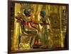 Gold and Silver Inlaid Throne from the Tomb of Tutankhamun, Valley of the Kings, Egypt-Kenneth Garrett-Framed Photographic Print