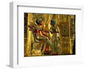 Gold and Silver Inlaid Throne from the Tomb of Tutankhamun, Valley of the Kings, Egypt-Kenneth Garrett-Framed Photographic Print