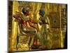 Gold and Silver Inlaid Throne from the Tomb of Tutankhamun, Valley of the Kings, Egypt-Kenneth Garrett-Mounted Photographic Print