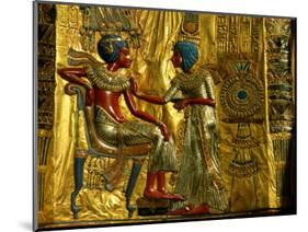 Gold and Silver Inlaid Throne from the Tomb of Tutankhamun, Valley of the Kings, Egypt-Kenneth Garrett-Mounted Photographic Print