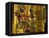 Gold and Silver Inlaid Throne from the Tomb of Tutankhamun, Valley of the Kings, Egypt-Kenneth Garrett-Framed Stretched Canvas