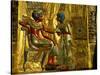 Gold and Silver Inlaid Throne from the Tomb of Tutankhamun, Valley of the Kings, Egypt-Kenneth Garrett-Stretched Canvas