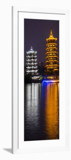 Gold and Silver Pagoda Evening Light, Guilin, China-Darrell Gulin-Framed Photographic Print