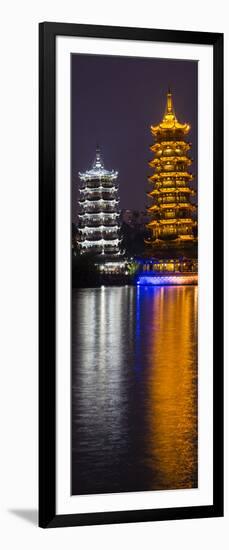 Gold and Silver Pagoda Evening Light, Guilin, China-Darrell Gulin-Framed Photographic Print