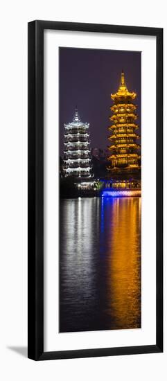 Gold and Silver Pagoda Evening Light, Guilin, China-Darrell Gulin-Framed Photographic Print