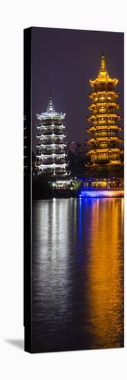 Gold and Silver Pagoda Evening Light, Guilin, China-Darrell Gulin-Stretched Canvas