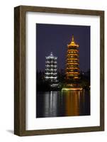 Gold and Silver Pagoda Evening Light, Guilin, China-Darrell Gulin-Framed Photographic Print