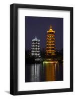 Gold and Silver Pagoda Evening Light, Guilin, China-Darrell Gulin-Framed Photographic Print