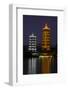 Gold and Silver Pagoda Evening Light, Guilin, China-Darrell Gulin-Framed Photographic Print