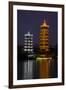 Gold and Silver Pagoda Evening Light, Guilin, China-Darrell Gulin-Framed Photographic Print