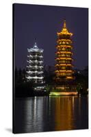 Gold and Silver Pagoda Evening Light, Guilin, China-Darrell Gulin-Stretched Canvas