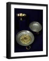 Gold and Silver Plates and Bowls of Undebaunded-null-Framed Giclee Print