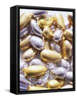 Gold and Silver Sugared Almonds-Michelle Garrett-Framed Stretched Canvas