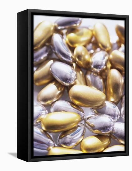 Gold and Silver Sugared Almonds-Michelle Garrett-Framed Stretched Canvas