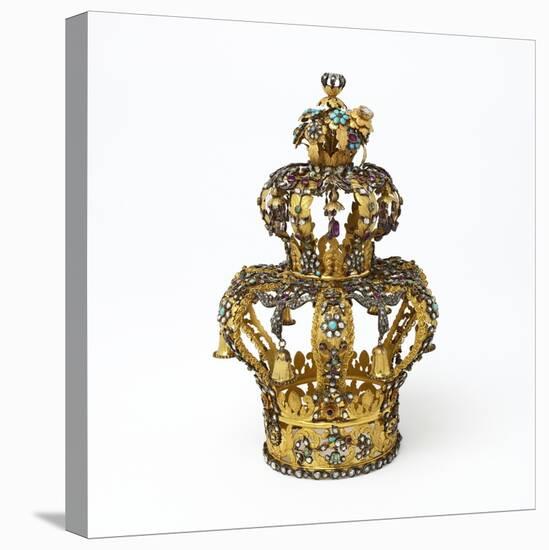 Gold and Silver Torah Crown-null-Stretched Canvas