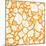 Gold and White Floral Silhouettes Seamless Pattern Background-Oksancia-Mounted Art Print