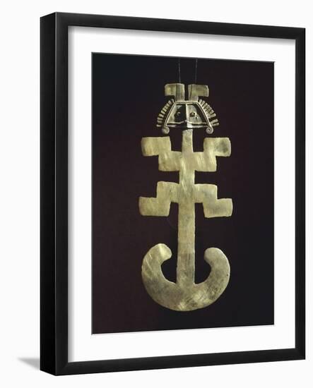 Gold Anthropomorphic Key Man Type Breastplate, Originating from Campo Hermoso-null-Framed Giclee Print