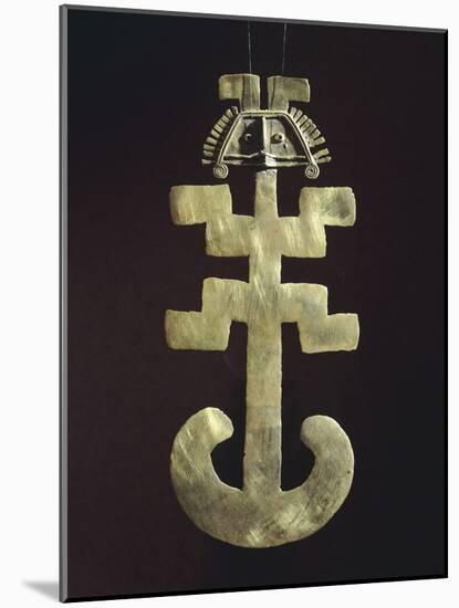 Gold Anthropomorphic Key Man Type Breastplate, Originating from Campo Hermoso-null-Mounted Giclee Print