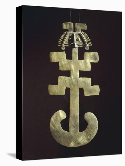 Gold Anthropomorphic Key Man Type Breastplate, Originating from Campo Hermoso-null-Stretched Canvas