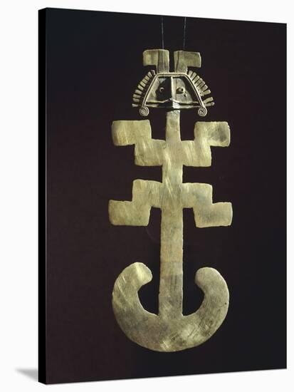 Gold Anthropomorphic Key Man Type Breastplate, Originating from Campo Hermoso-null-Stretched Canvas