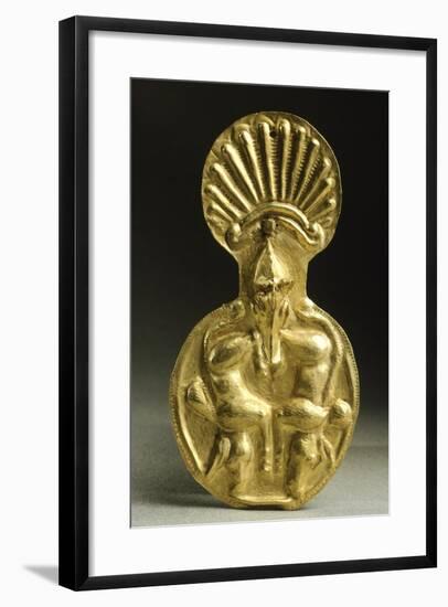 Gold Armour Stud, from Cucuteni-Baiceni Treasure, Romania, Geto-Dacian Civilization, 5th Century BC-null-Framed Giclee Print