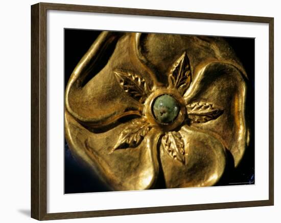 Gold Artifact from Tillya Tepe, Elements of Greek, Indian, Asian culture-Kenneth Garrett-Framed Photographic Print