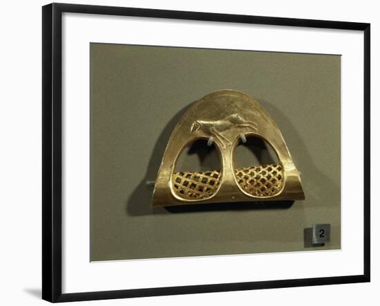 Gold Axe Decorated with Lattice Motif and with Relief Depicting Ram-null-Framed Giclee Print