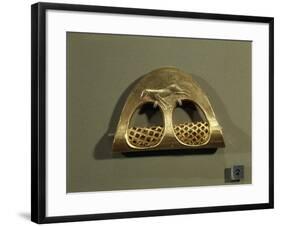 Gold Axe Decorated with Lattice Motif and with Relief Depicting Ram-null-Framed Giclee Print