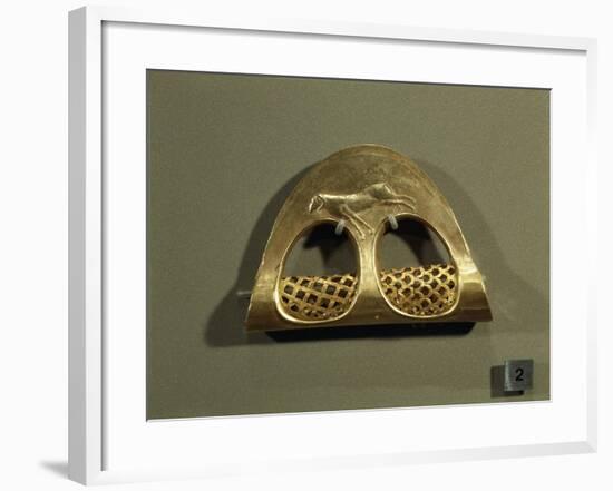 Gold Axe Decorated with Lattice Motif and with Relief Depicting Ram-null-Framed Giclee Print