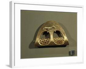 Gold Axe Decorated with Lattice Motif and with Relief Depicting Ram-null-Framed Giclee Print