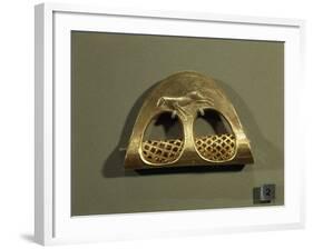 Gold Axe Decorated with Lattice Motif and with Relief Depicting Ram-null-Framed Giclee Print