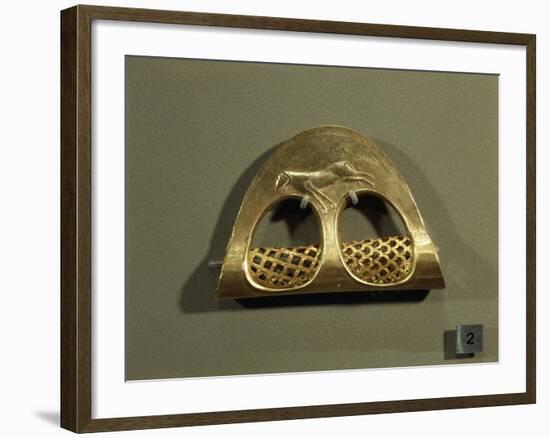 Gold Axe Decorated with Lattice Motif and with Relief Depicting Ram-null-Framed Giclee Print